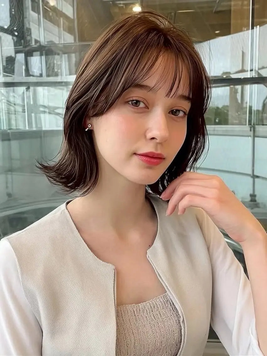 ミディアム カラー 神田 絢飛のヘアスタイル