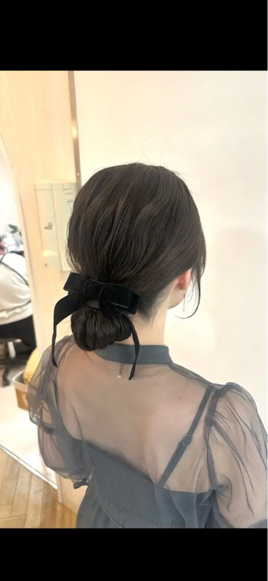 ミディアム ヘアアレンジ ヘアセット カラーモデル０円／ 🎀Nanase‎のヘアスタイル