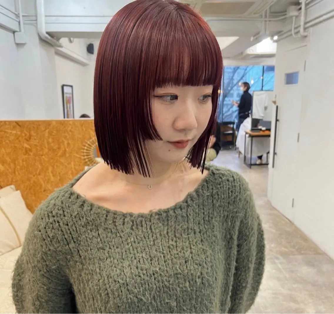ショート カット ヘアカラー ボブパーマ🥣KON コンナツミのヘアスタイル