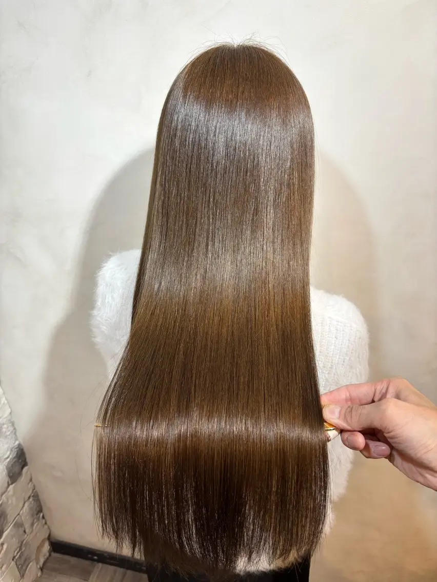 ロング 髪質改善 ロング 酸性ストレート カット 縮毛矯正 トリートメント ヘッドスパ 美髪矯正 🌈髪質改善 山下のヘアスタイル