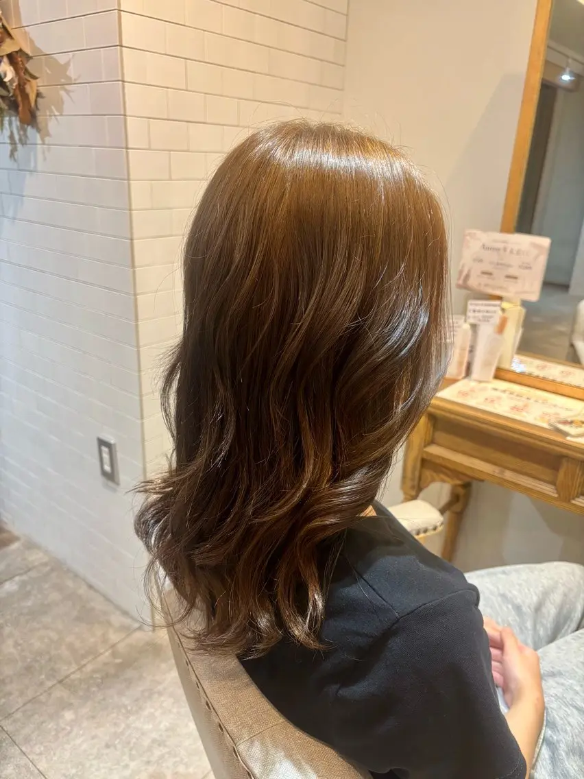 カラー ブラウンカラー 寺田 陽菜のヘアスタイル