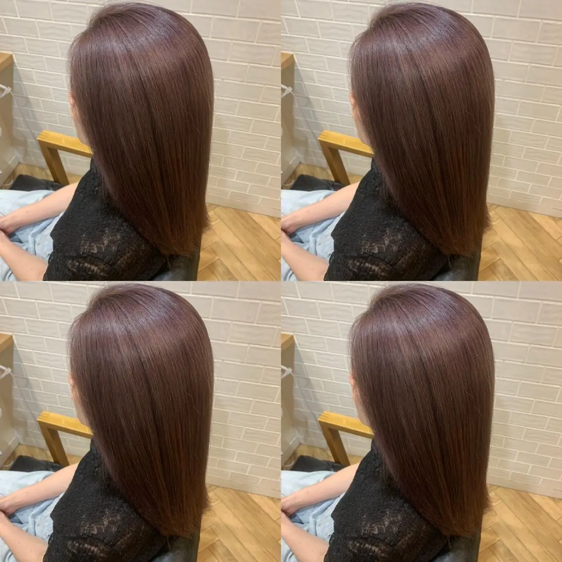セミロング アッシュ パープルカラー ✨レイヤー/髪質改善 /縮毛矯正✨ナカムラのヘアスタイル