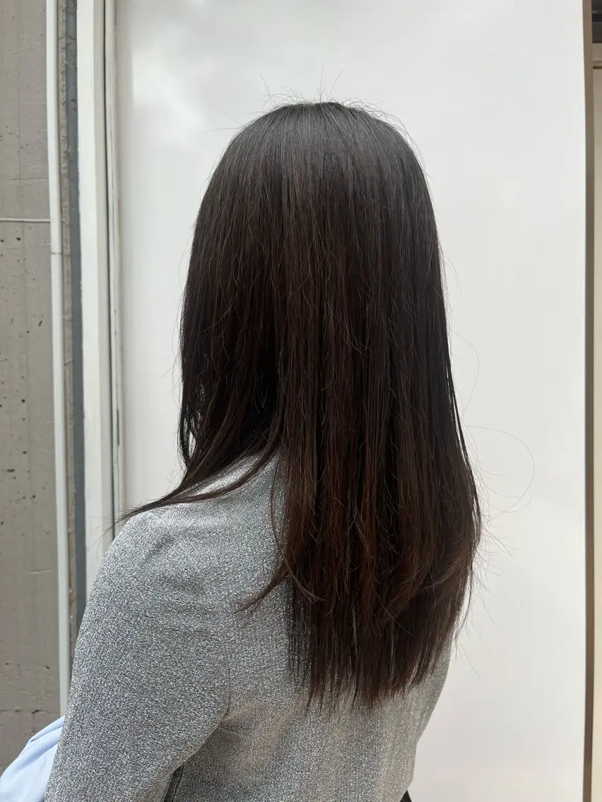 ロング カラー 山元 麻里のヘアスタイル