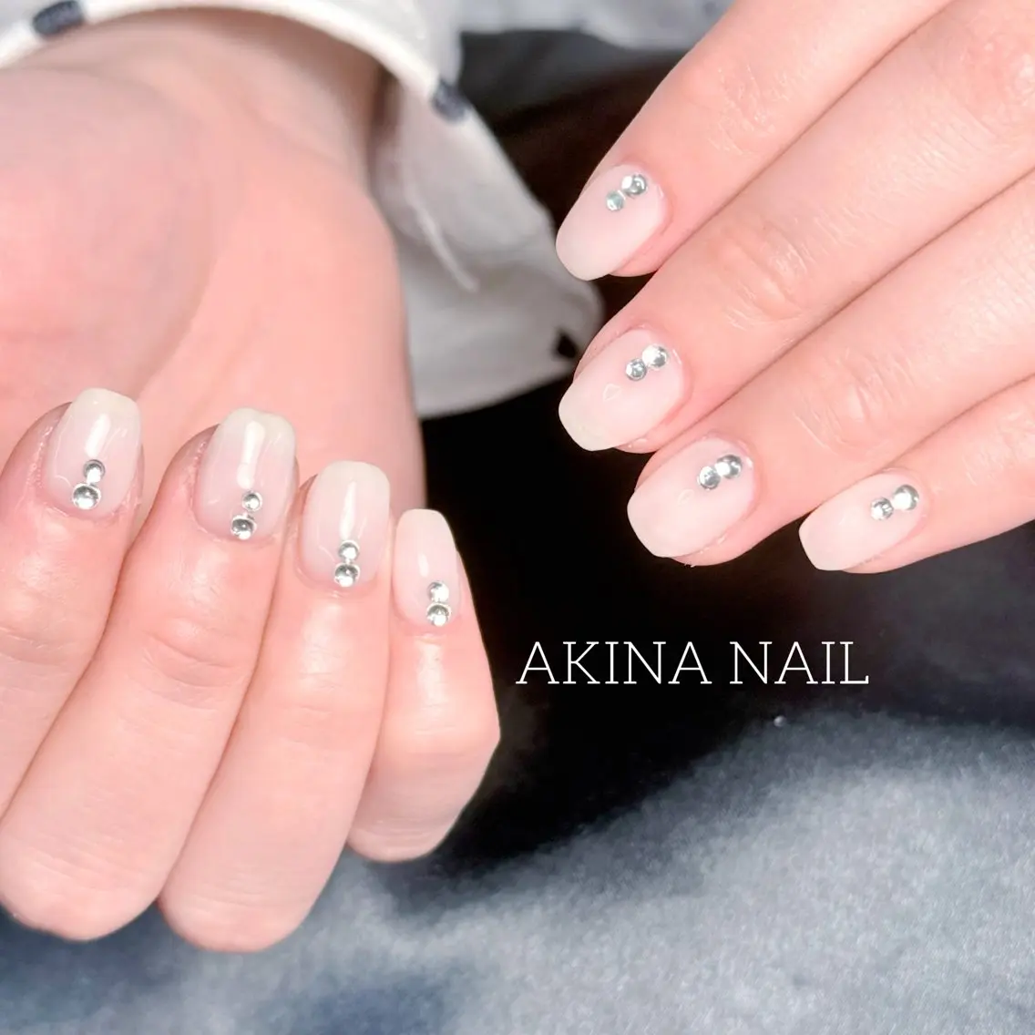 ショート ハンドネイル ハンドケア Akina Nail 亀戸のネイルデザイン