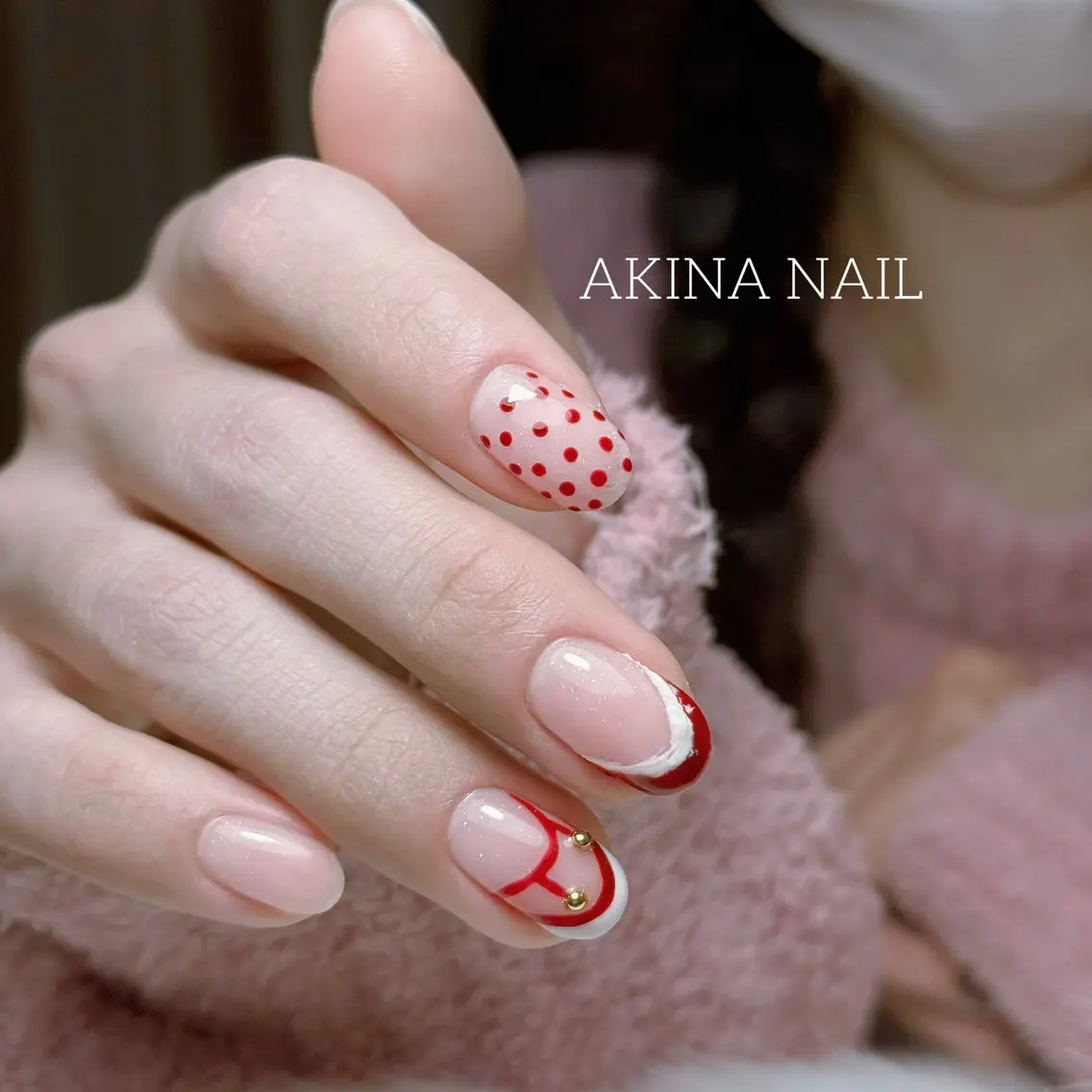 ミディアム ハンドネイル Akina Nail 亀戸のネイルデザイン