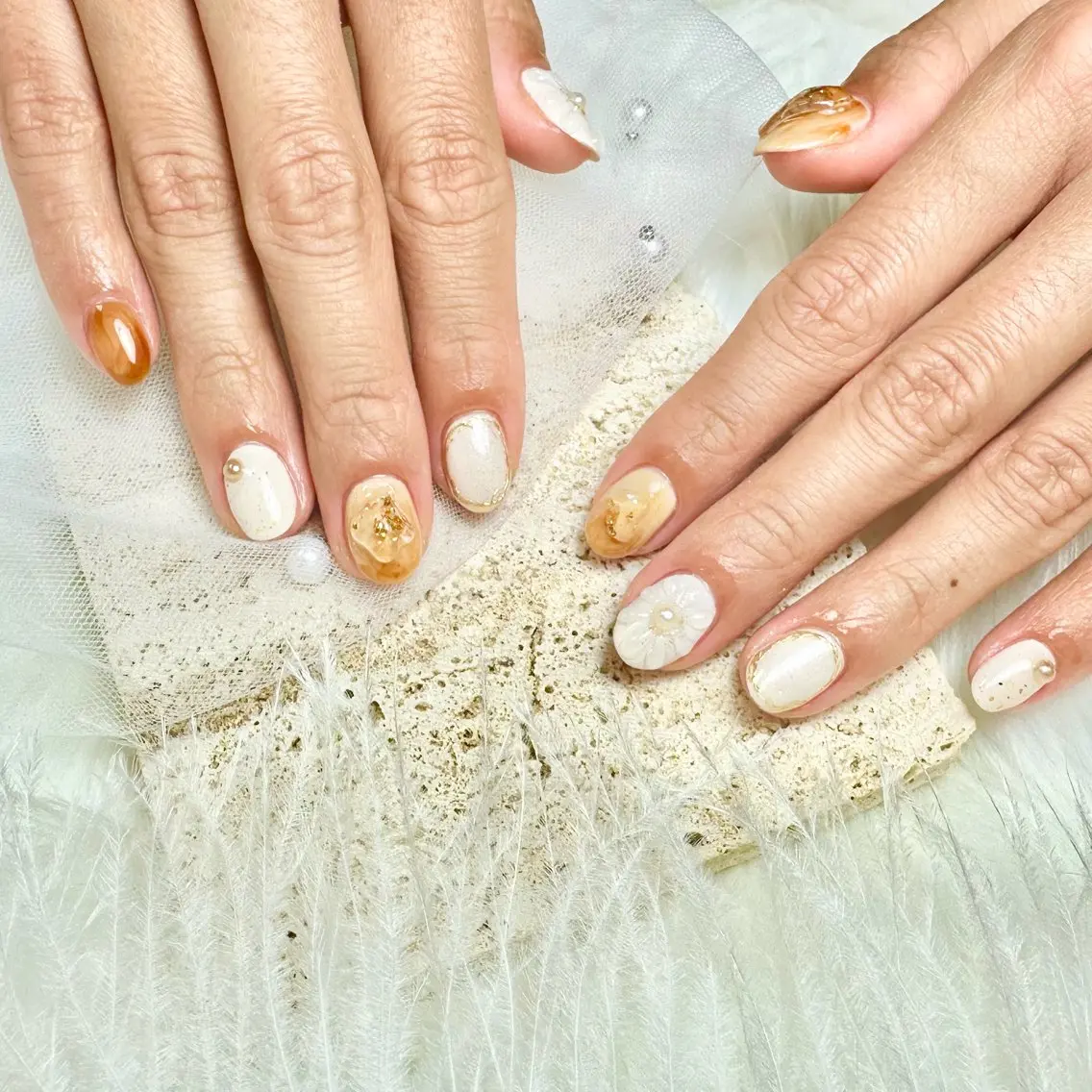 ネイル アートネイル 持ち込み バレンタイン ハンドネイル ハンドケア nail salon Feerieのネイルデザイン