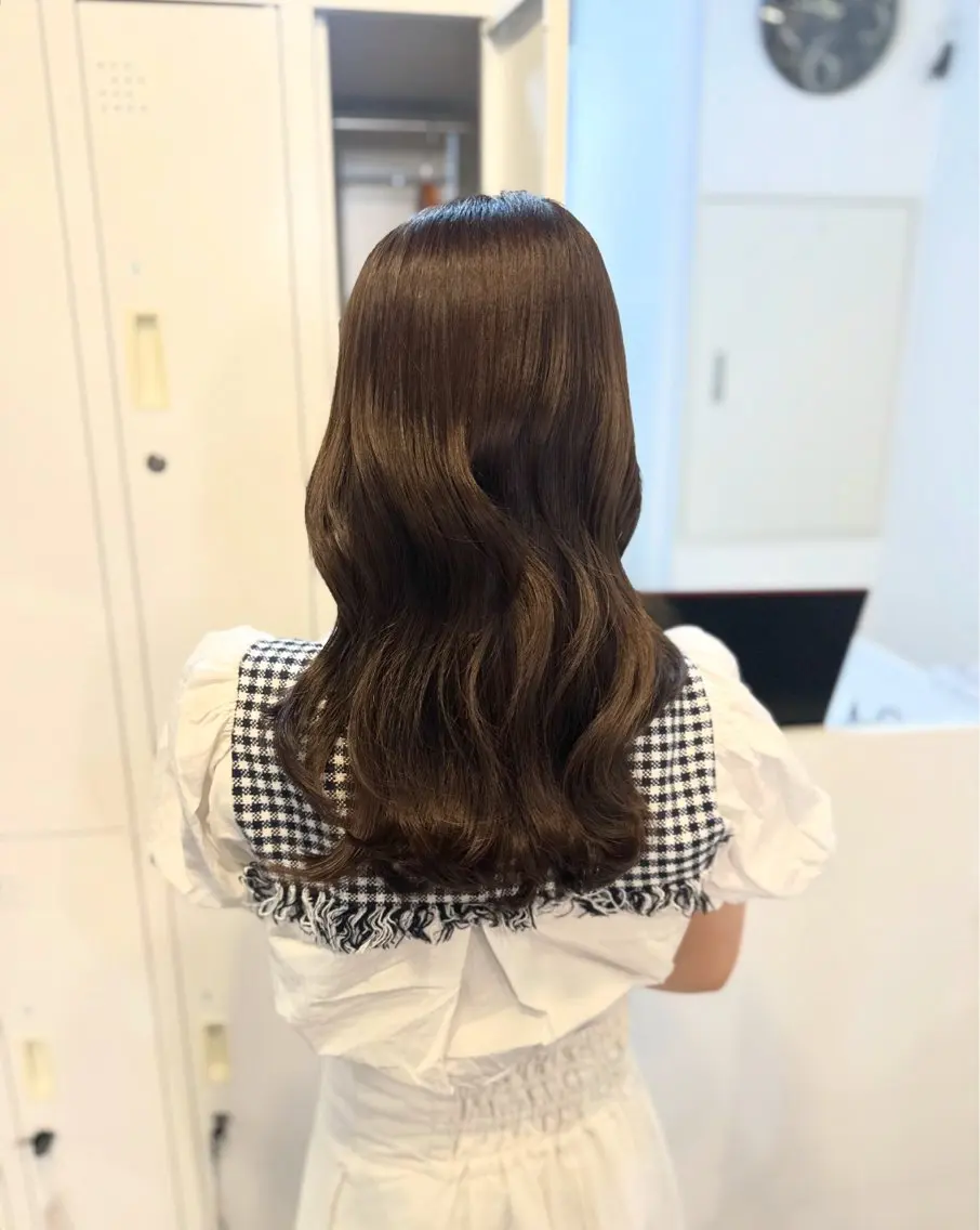セミロング カラー ブラウンカラー カット ヘアカラー Sherry/R 三川町　木村祐里奈のヘアスタイル