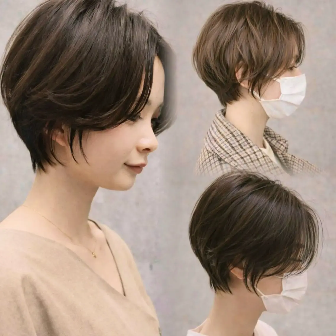 ショート カラー 似合わせカット カット ヘアカラー トリートメント レイヤー/髪質改善 Lond ambreのヘアスタイル