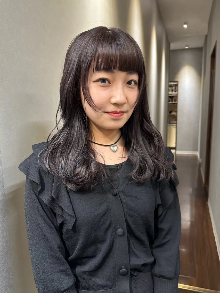 セミロング カラー ヘアカラー Daisy🎀【福岡 美容室】chiakiのヘアスタイル