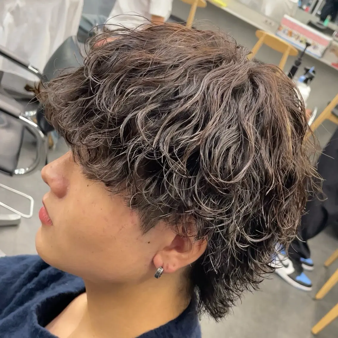 ミディアム パーマ ヘアアレンジ メンズ fifth 石川 凪のヘアスタイル