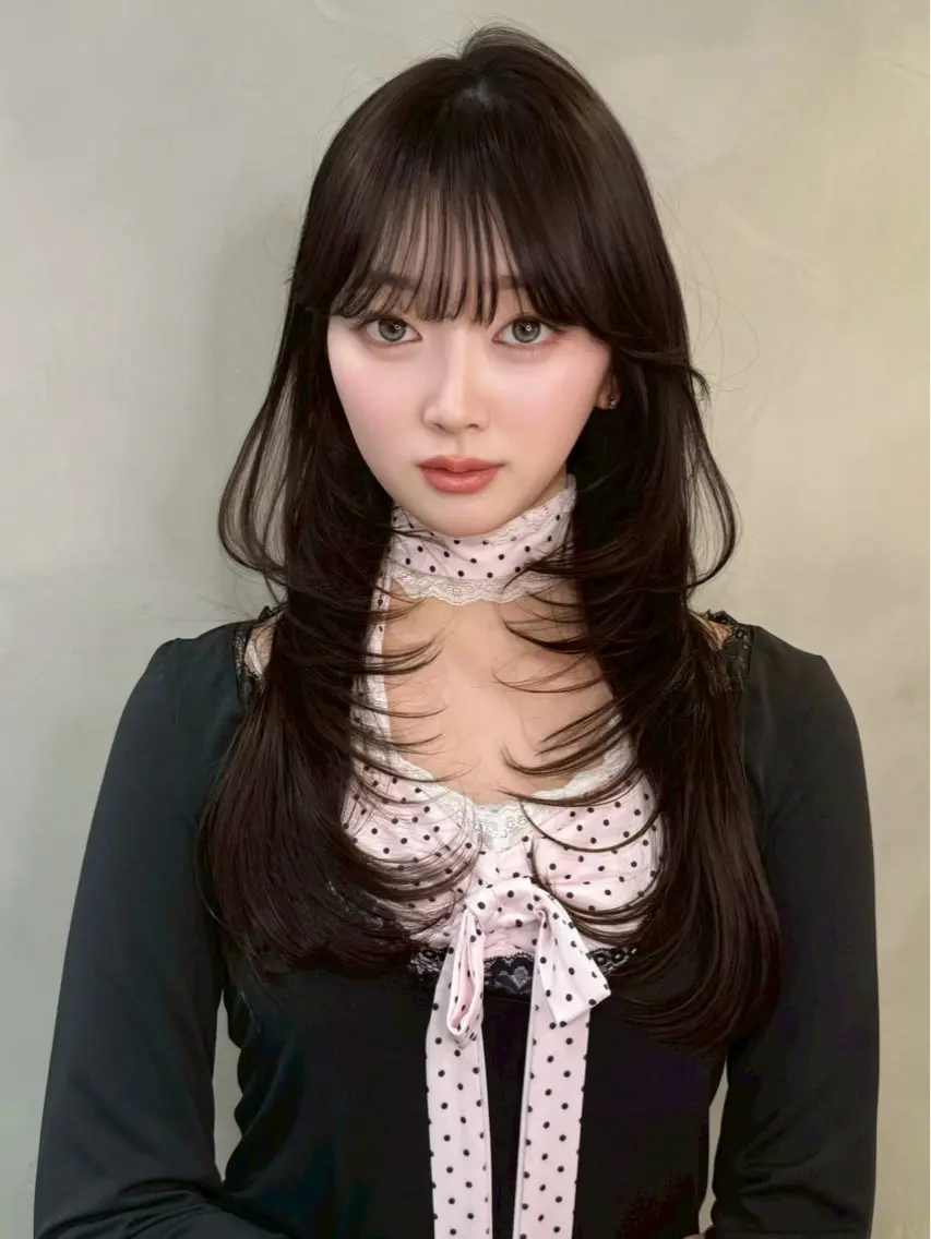 ロング カット トリートメント ヘアセット 大宮ブリーチ縮毛⭕️ 暗髪レイヤーしょうまのヘアスタイル
