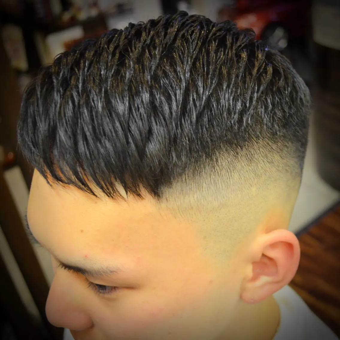 ショート パーマ メンズ フェードカット メンズパーマ 濡れパン 高野浩平/フェード ツイストスパイラルのヘアスタイル