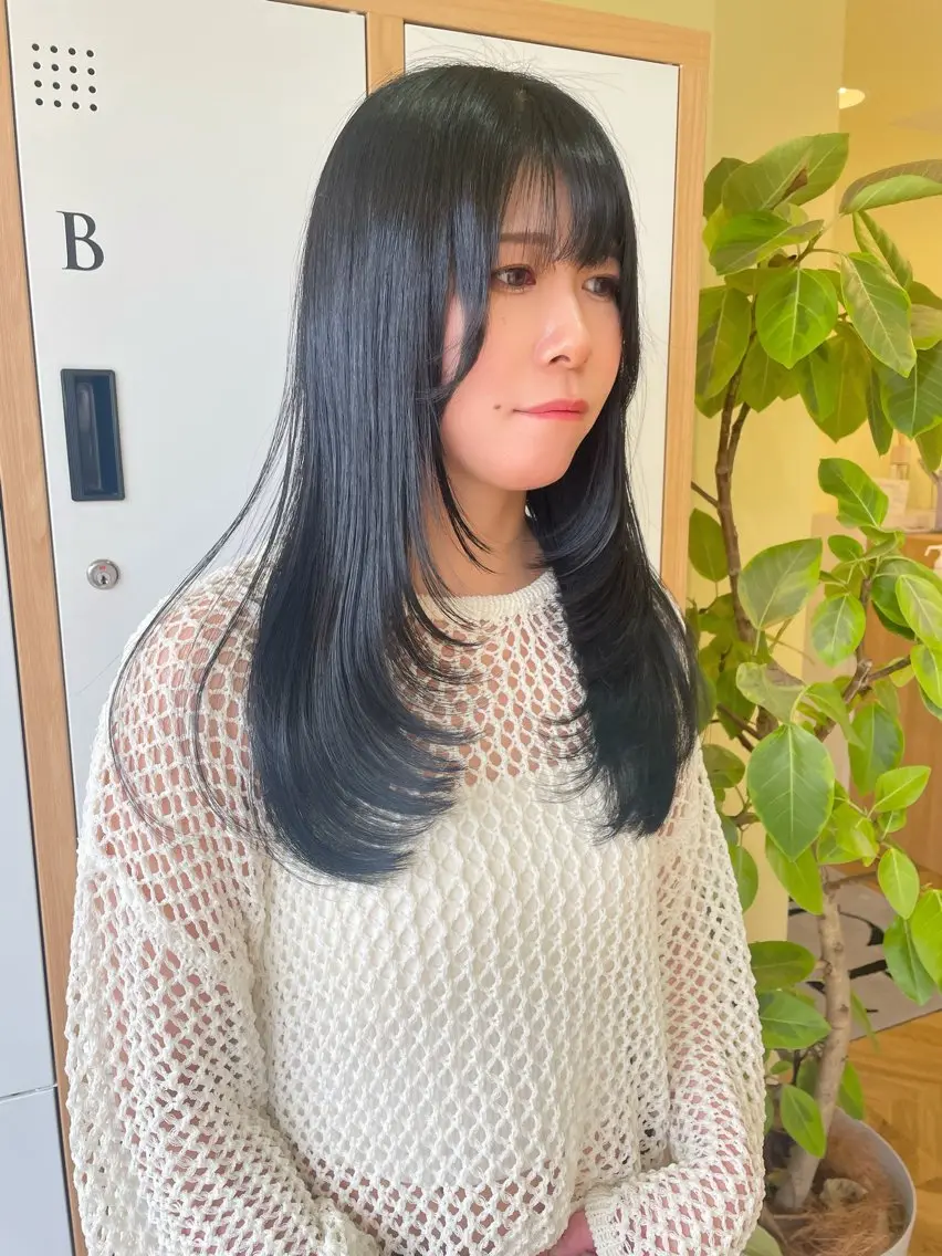 【💞ワンホン💞】中韓MIXレイヤーカット+艶カラー+トリートメントの写真