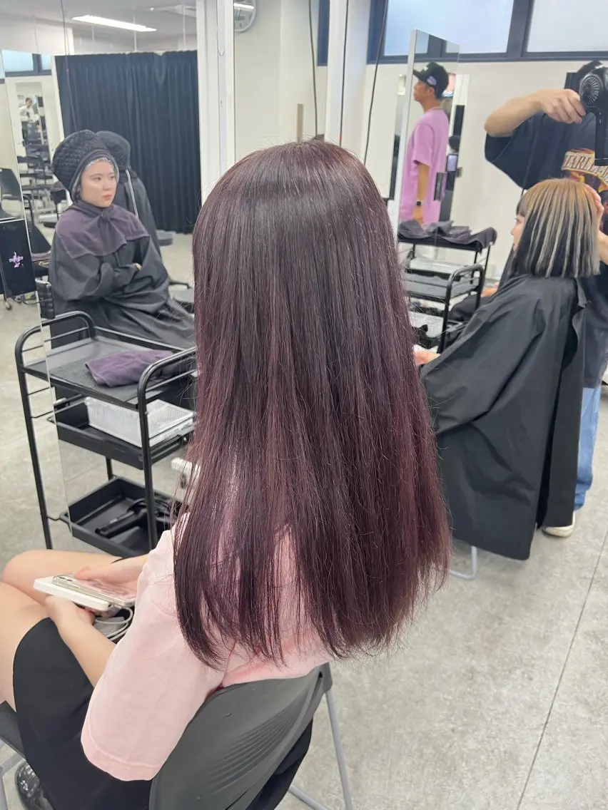 カラー ヘアカラー トリートメント ヘッドスパ ヘアセット ブリーチなし透明感 💗RYOTAのヘアスタイル