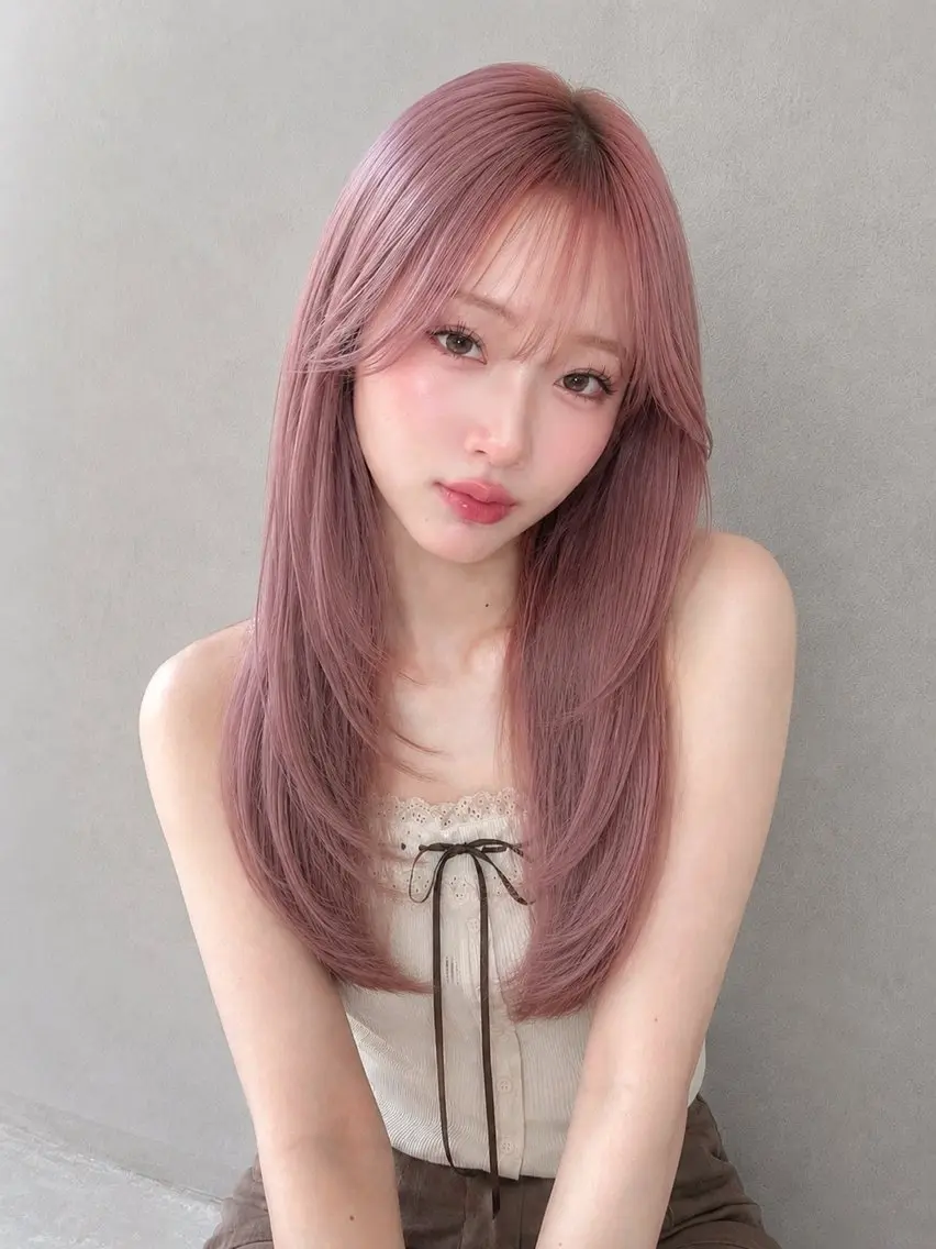 ミディアム レイヤーカット ユナイテッド ビューティー西金沢のヘアスタイル