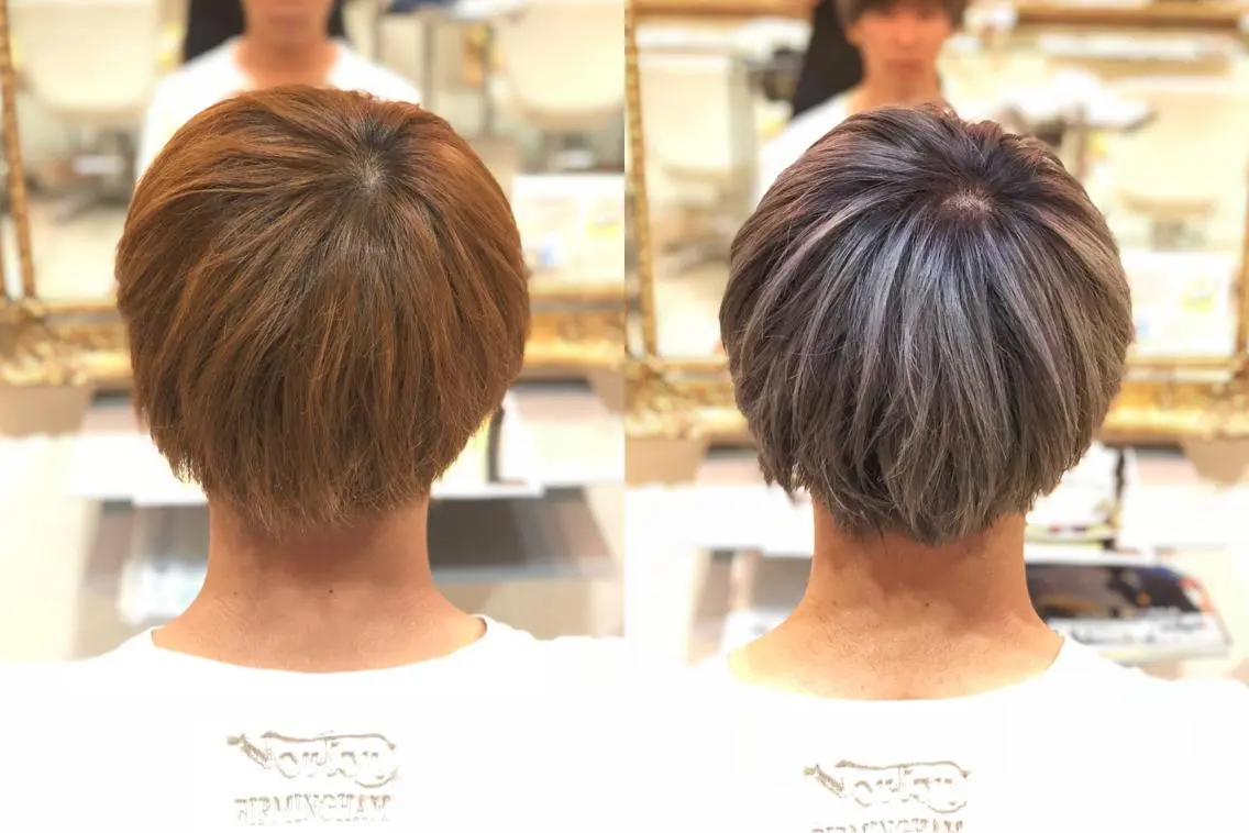 カラー メンズ アッシュ グラデーションカラー ヘアカラー ✨デザインカラー✨ ハイトーン　森貴章のヘアスタイル