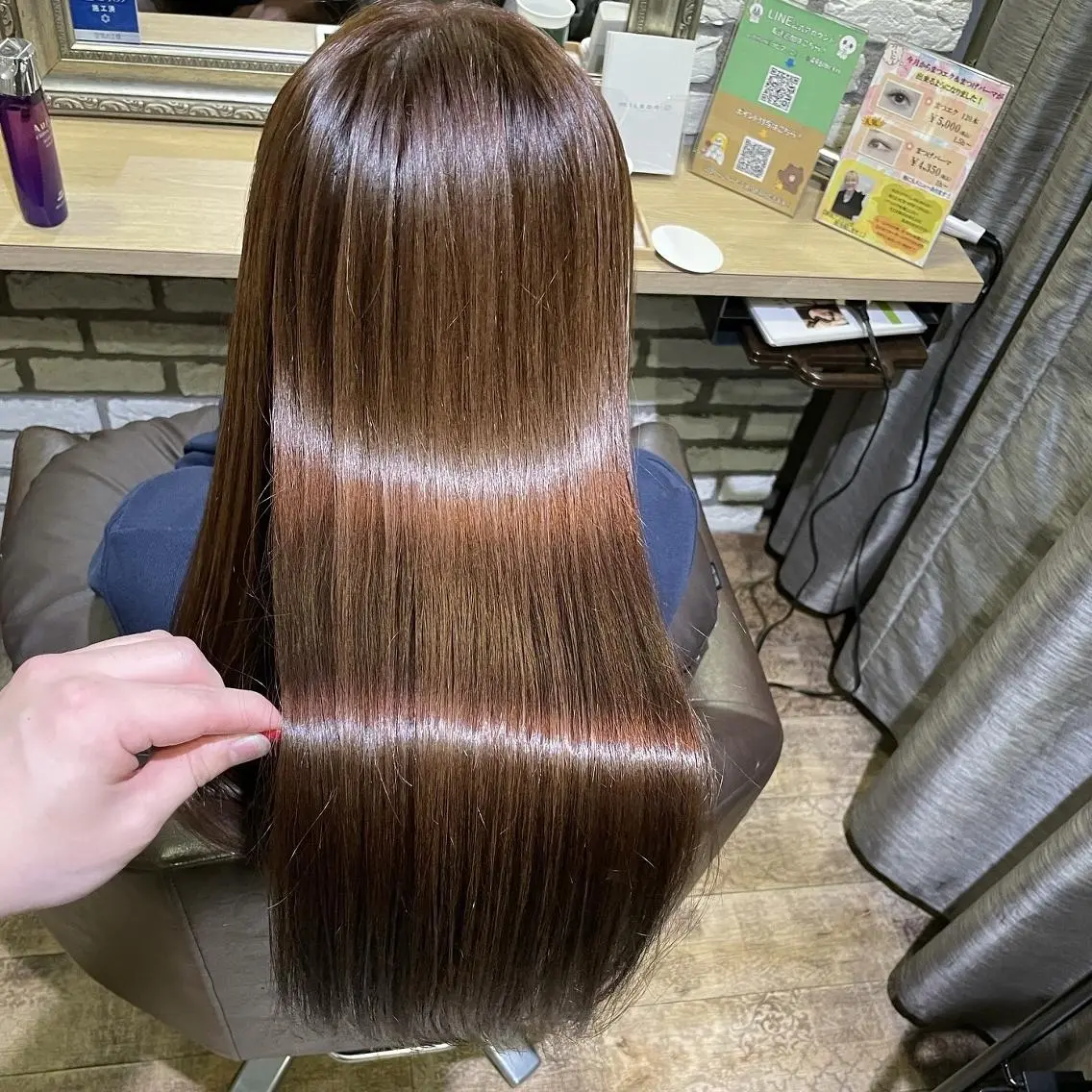 ロング カラー カット ヘアカラー トリートメント 西中島エリアNo.1 髪質改善ラビマーニのヘアスタイル
