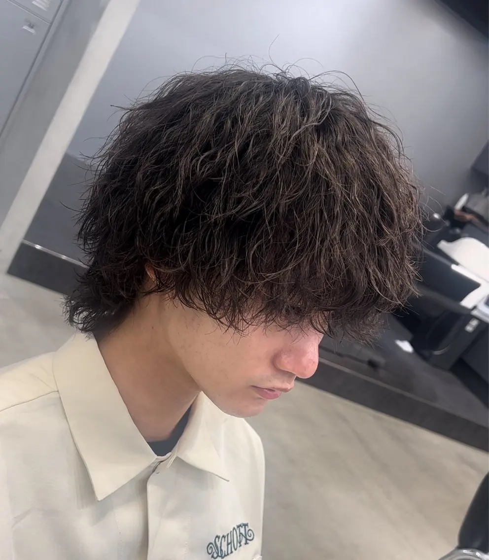 ショート パーマ メンズ メンズパーマ 波巻きパーマ 松下 友希 【fifth】のヘアスタイル