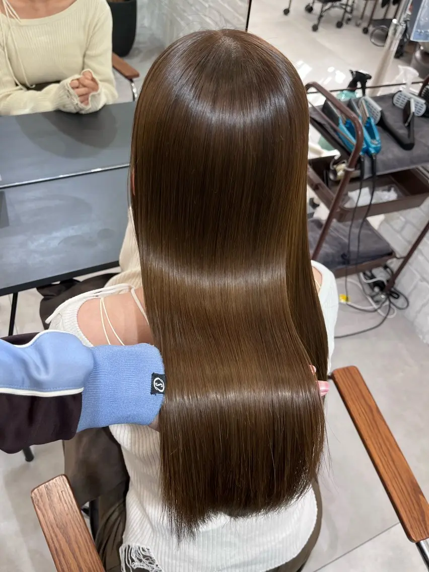 ロング 髪質改善 カット ヘアカラー 縮毛矯正 トリートメント 韓国×髪質改善特化 💍maki💍のヘアスタイル