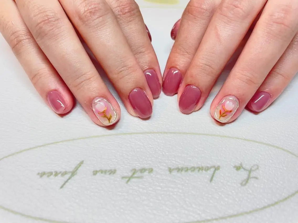 ネイル ミラーネイル ワンカラーネイル エン Nail salonのネイルデザイン