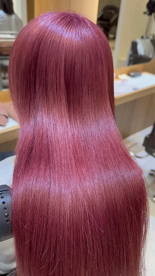 セミロング ピンクブラウン パープルカラー エクステ 髪質改善 ヘアカラー エクステ/髪質改善 🖤RYUSEI🖤のヘアスタイル