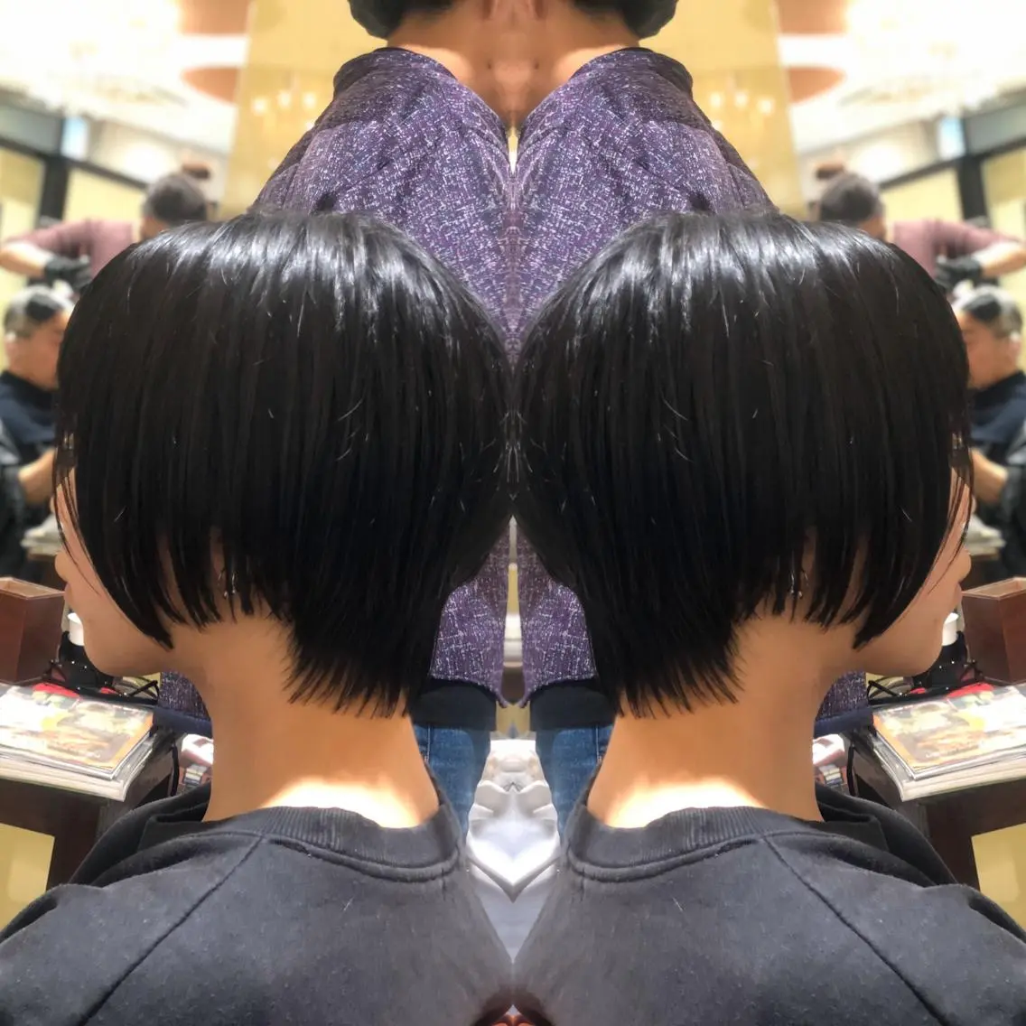 ショート カット ヘアカラー Y Uのヘアスタイル
