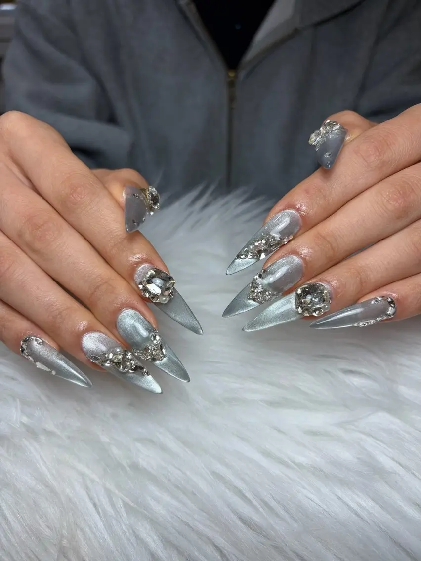 ネイル アートネイル 長さ出し ジェルネイル マグネットネイル ニュアンスネイル ハンドネイル Cloudy Chan Nailのネイルデザイン