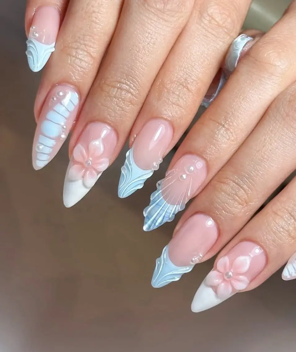 ネイル キラキラネイル 韓国ネイル ロングネイル シンプルネイル ワンホンネイル ハンドネイル Rina Nail.Novaのネイルデザイン