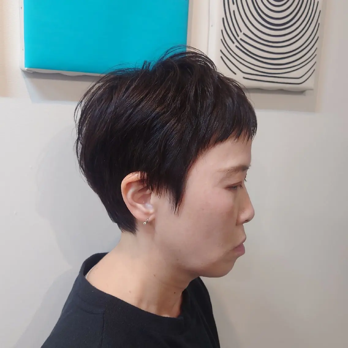 ショート ベリーショート オン眉 ショートヘア aimée 神戸 オヤナギ　ユキ🦄のヘアスタイル