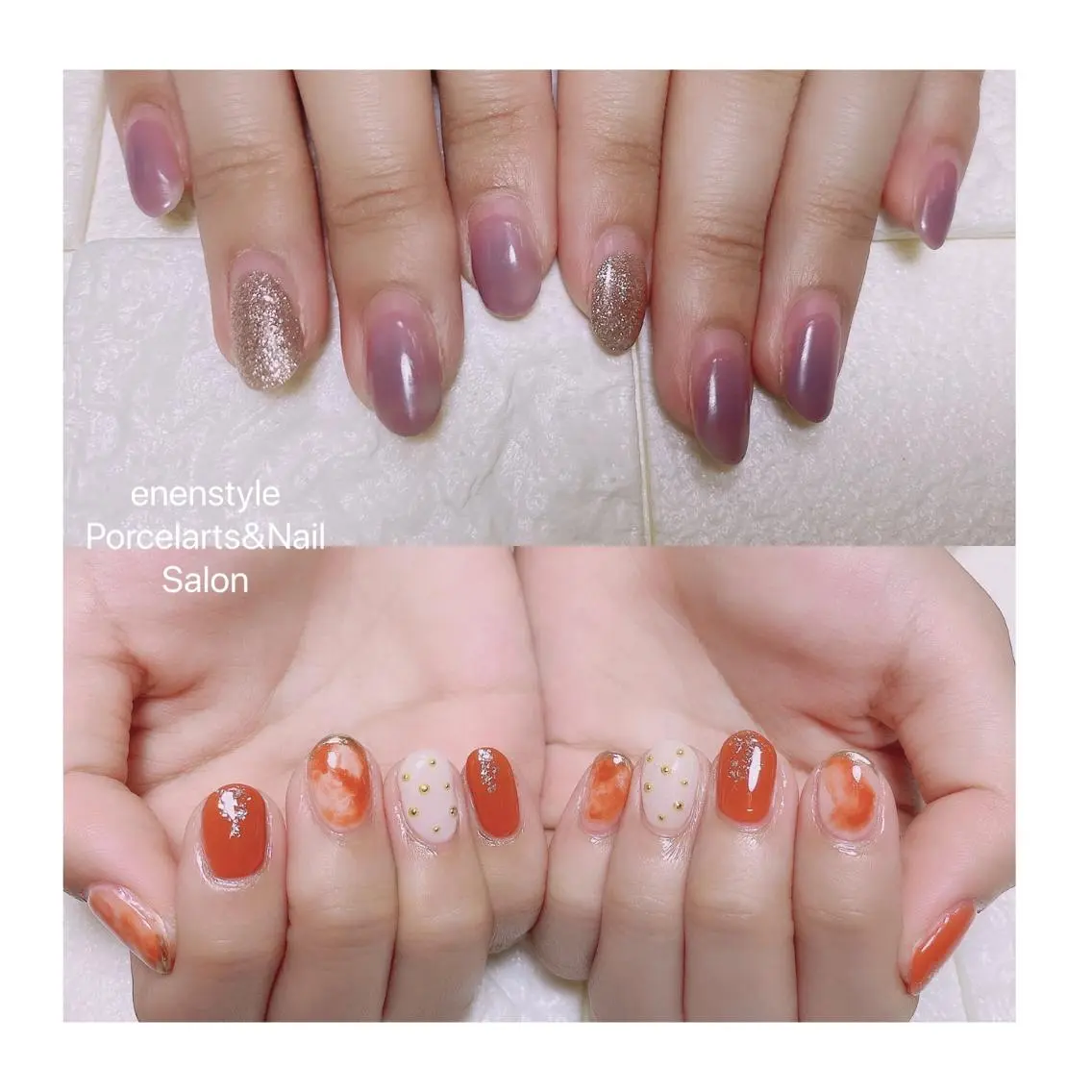ミディアム ネイル ハンドネイル 🐾enen style 🐾のネイルデザイン