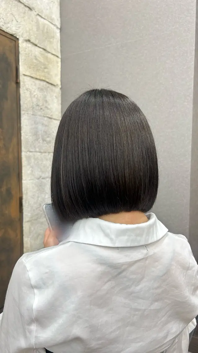パーマ 縮毛矯正 ゆき❄️うる艶✨縮毛 矯正モデル募集中🫧のヘアスタイル