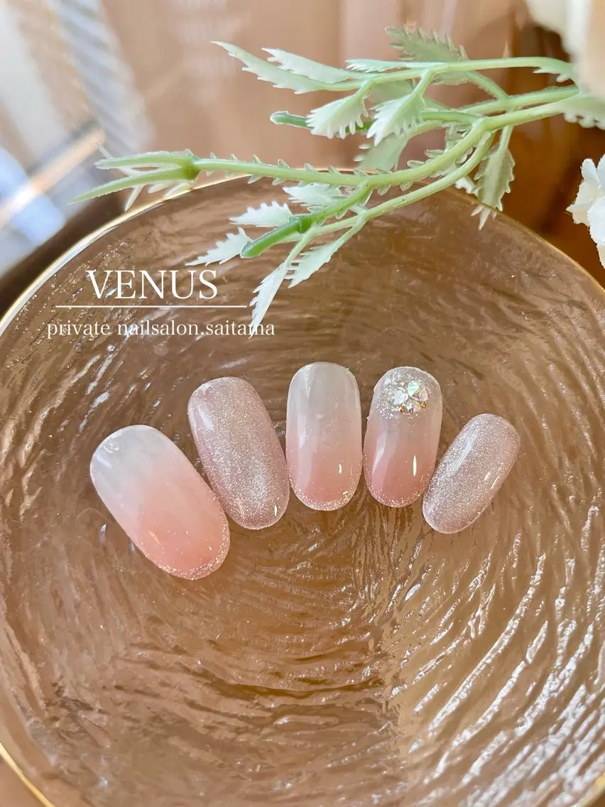 ネイル グラデーション ラメ(グリッター) マグネットネイル ワンカラーネイル nailsalon VENUSのネイルデザイン