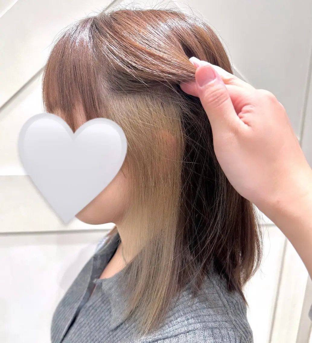 ミディアム ヘアカラー 横浜ヘアメ髪質改善 カラー🎀💘みさきのヘアスタイル