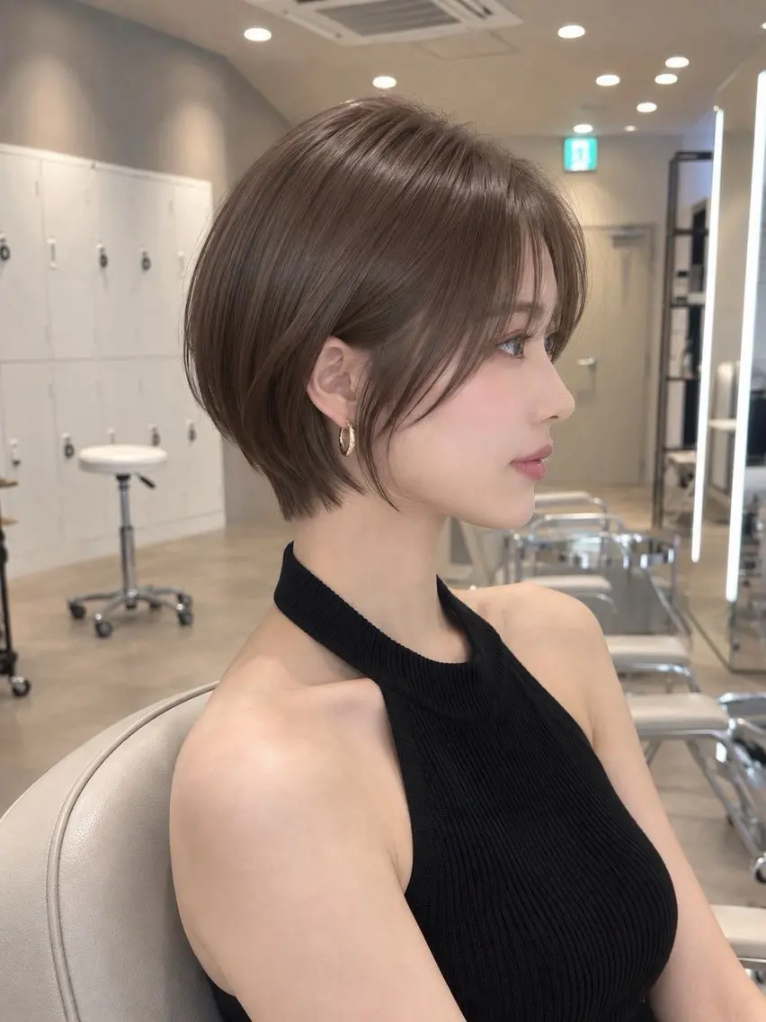ショート ショートヘア 山中 萌百花のヘアスタイル