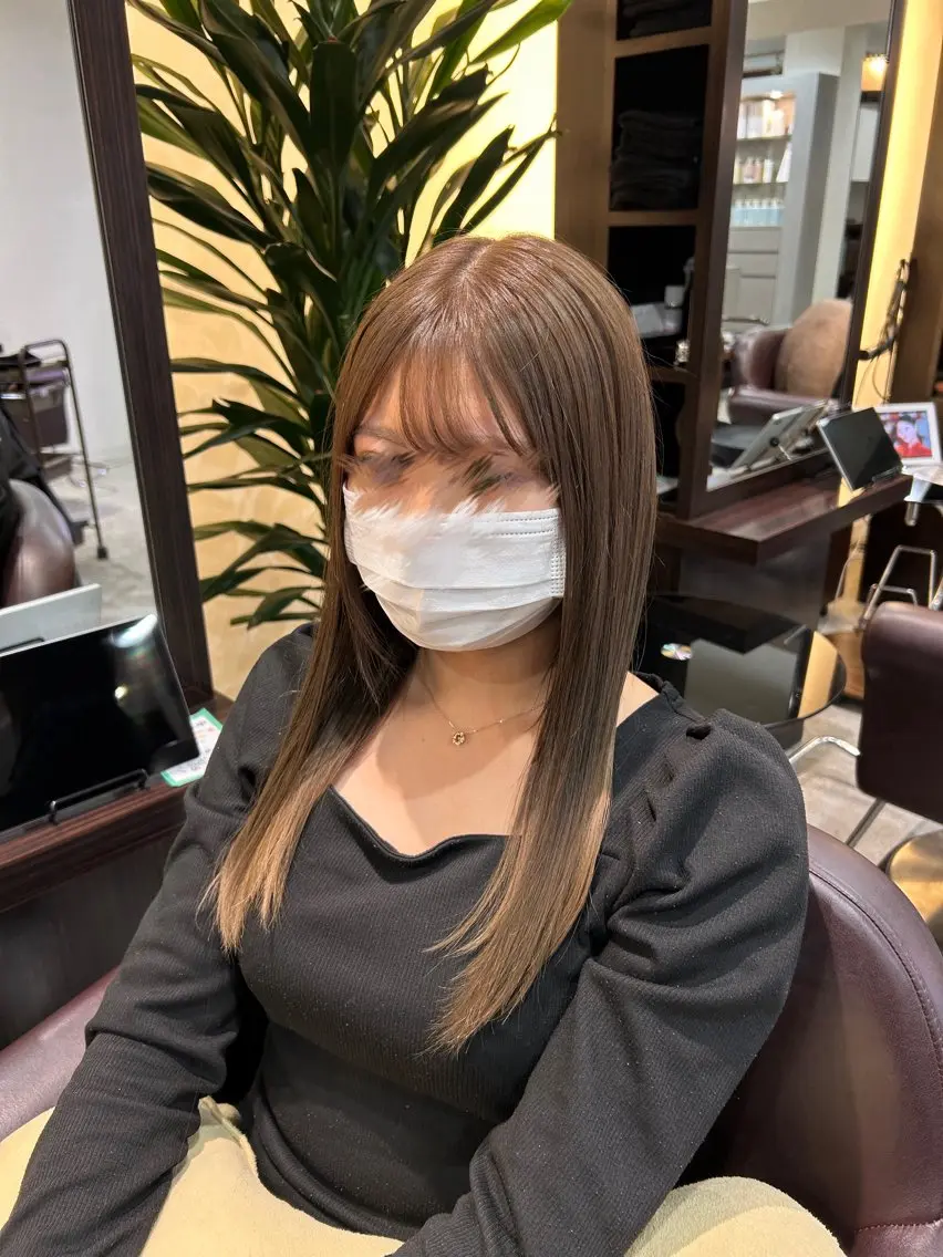 セミロング カラー ベージュカラー オリーブベージュ トリートメント 坂本奈都美/Jr.s 🎀のヘアスタイル