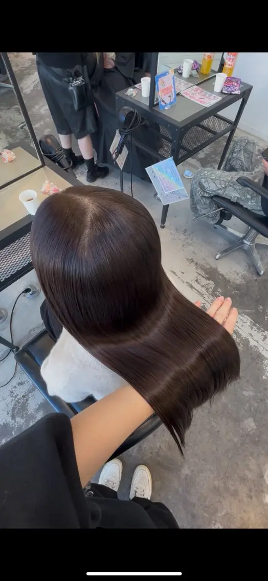 ロング カラー 縮毛矯正 トリートメント ダメージレス艶髪 🦋MISAKI🦋のヘアスタイル