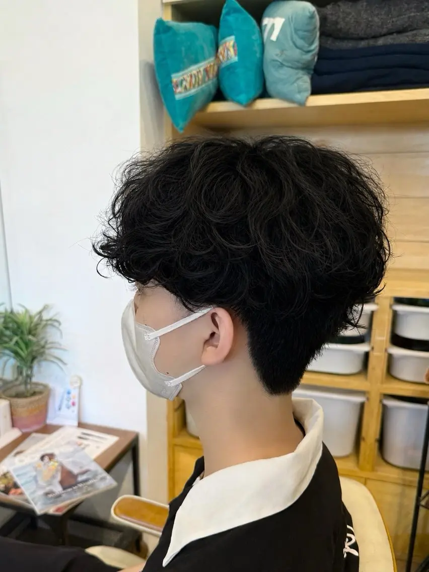 パーマ メンズ カット パーマ トリートメント NUMBER天王寺 Ryoのヘアスタイル