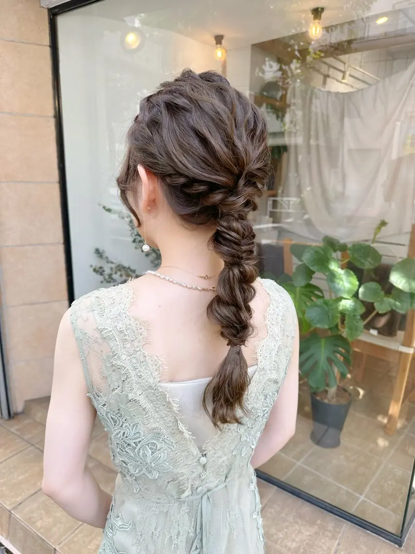 ロング ヘアアレンジ ヘアセット ヘアアレンジ にいた　かづしげのヘアスタイル