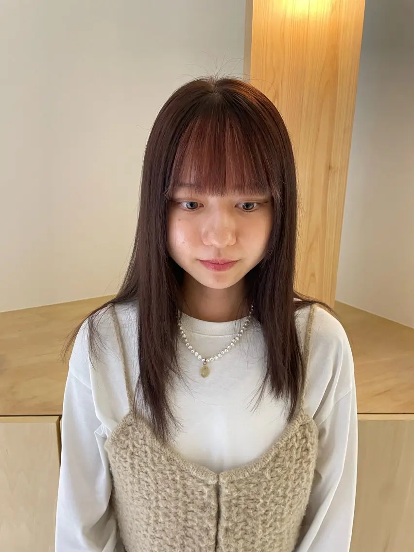 ミディアム 田中 樹奈のヘアスタイル