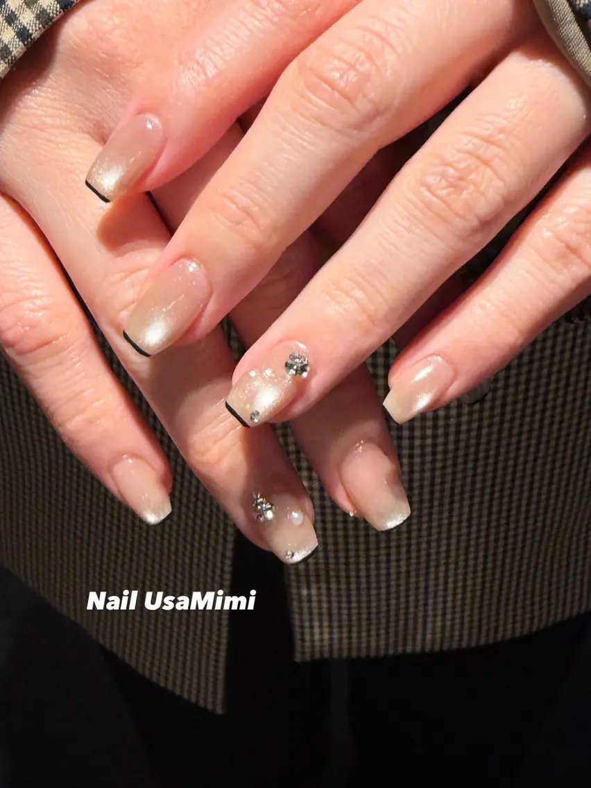 ミディアム ハンドネイル 本町Nail Usa Mimi SAKIのネイルデザイン