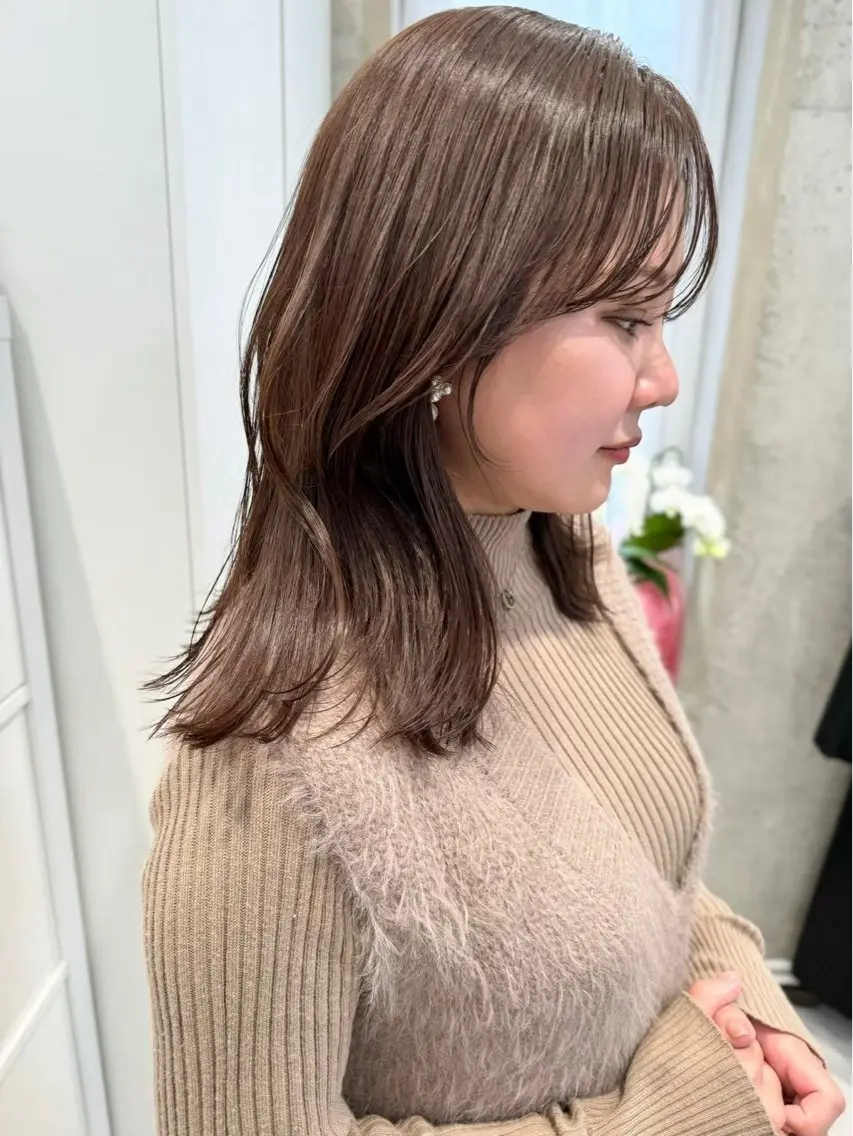 セミロング 山崎結菜 髪質改善💎のヘアスタイル