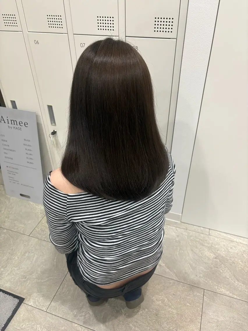 ミディアム カラー ヘアカラー トリートメント 片岡 謙心のヘアスタイル