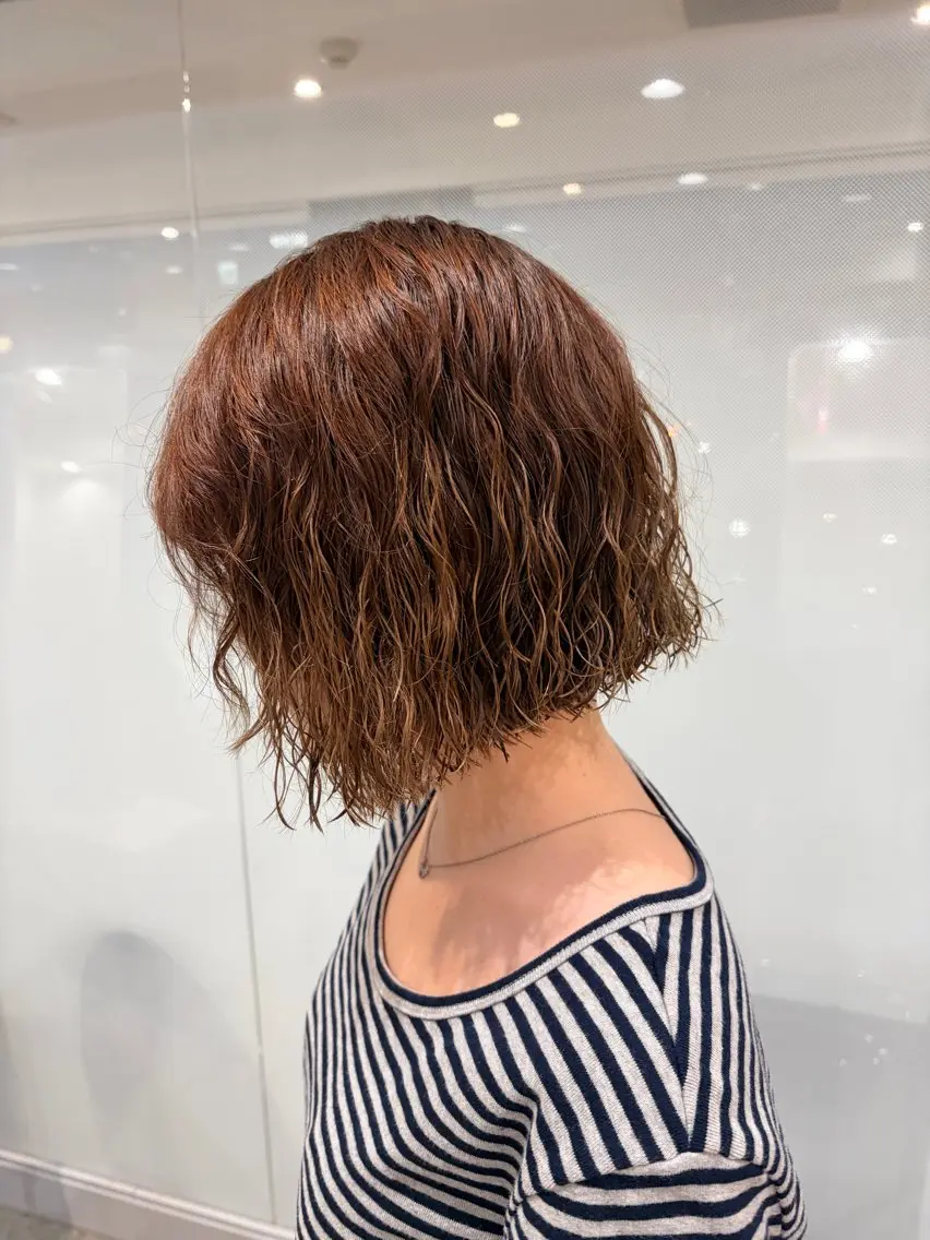 ショート パーマ カット パーマ お悩み改善 美容師✂鷲田竜也のヘアスタイル