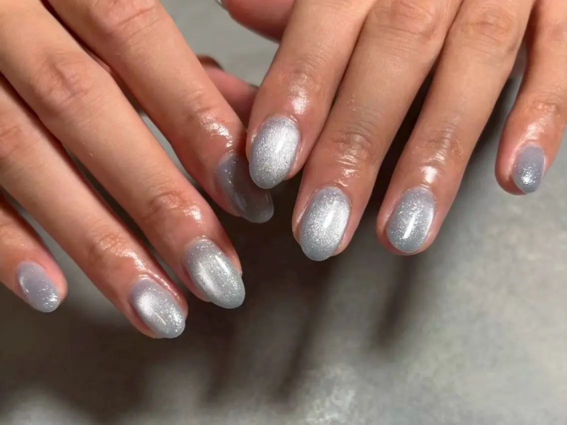 ネイル マグネットネイル ニュアンスネイル オフィスネイル ハンドネイル Nail Salon Luanaのネイルデザイン