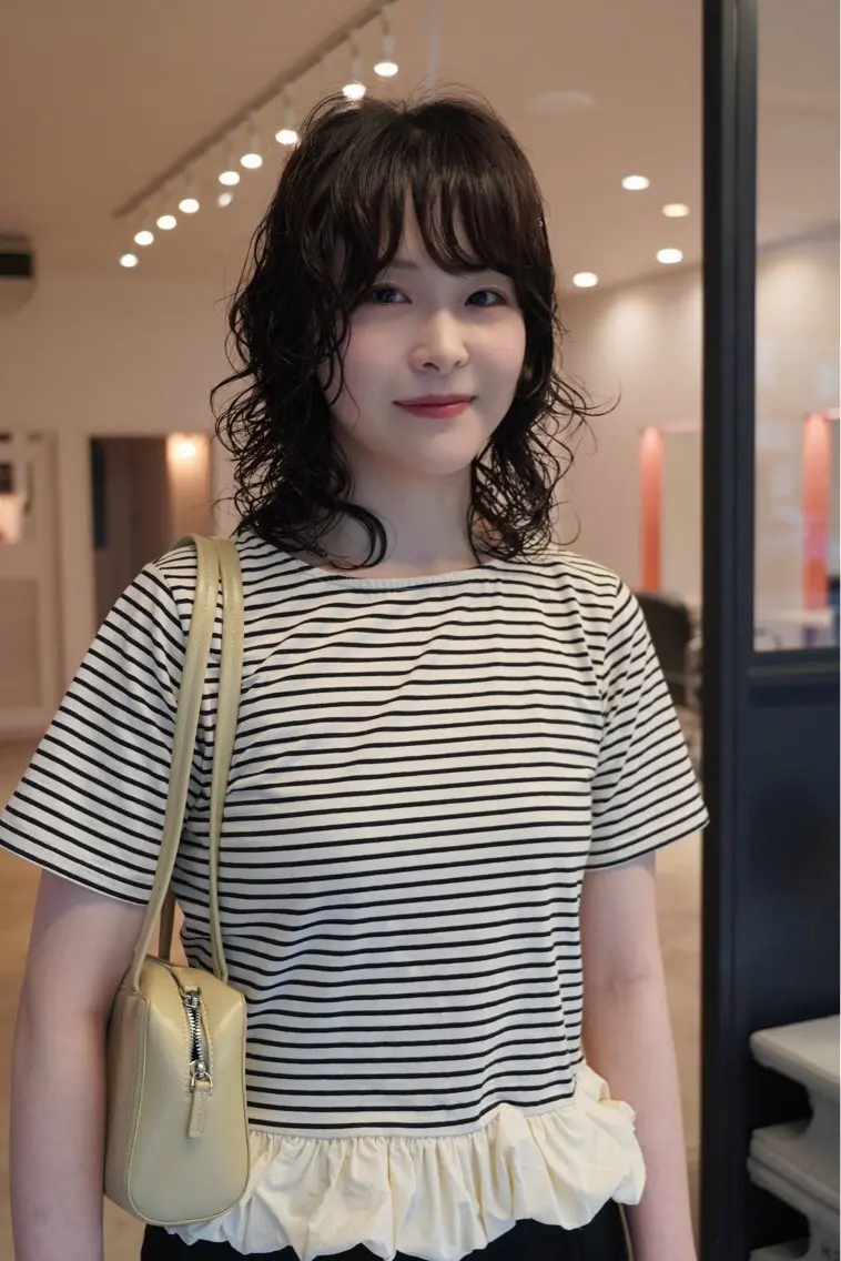 セミロング パーマ カット パーマ noi / nonoのヘアスタイル