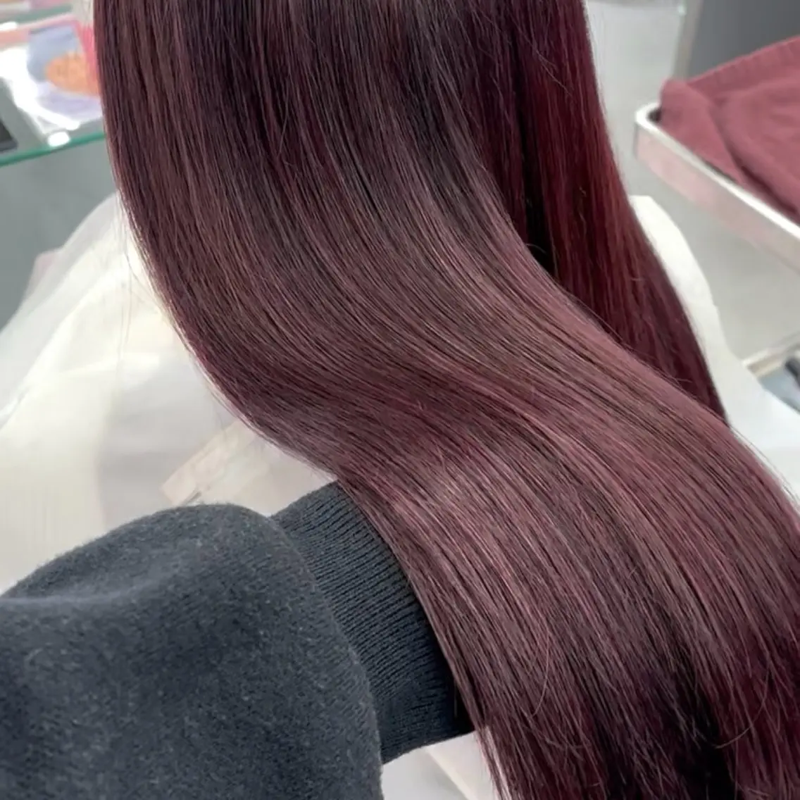 ロング カラー エクステ 韓国風ヘア ヘアカラー トリートメント エクステ ヘアセット 横浜シールエクステ 韓国エクステみさきのヘアスタイル