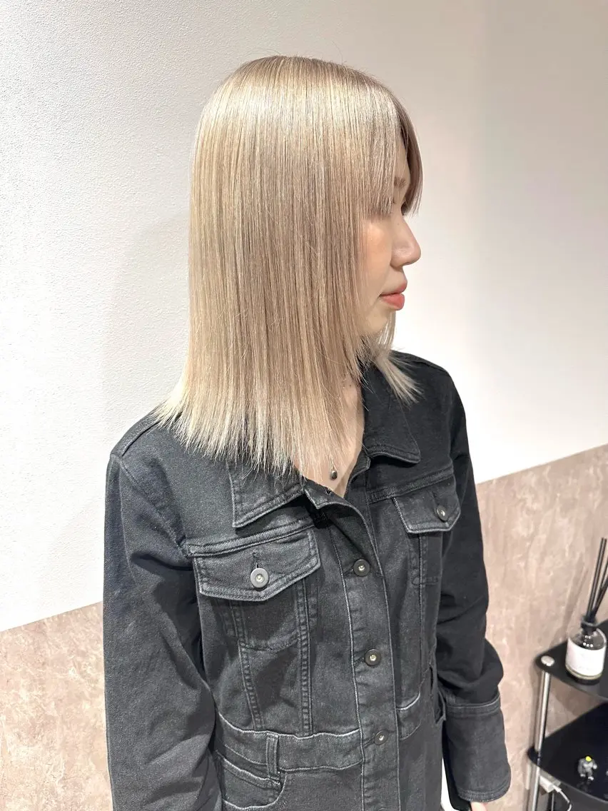 ミディアム ヘアカラー トリートメント quill クイル　ツボイタクマのヘアスタイル