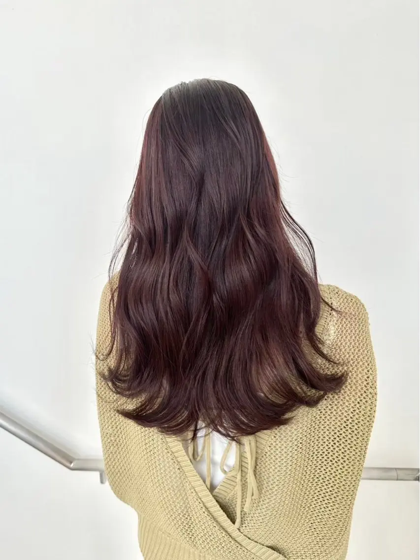 セミロング カラー 永石 優翔のヘアスタイル