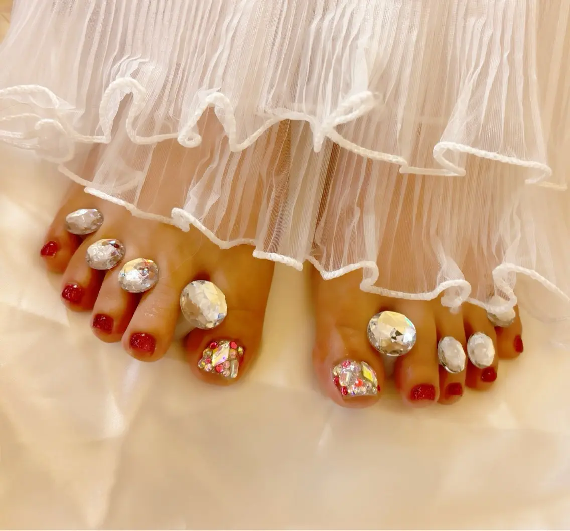 ネイル ピンク フットネイル Nail Salon macherieのネイルデザイン