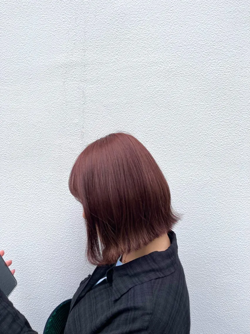 カラー ブラウンカラー ラベンダーカラー 縮毛矯正／艶カラー アオキタイキのヘアスタイル